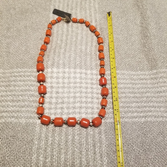 J Crew Orange and crystal beaded necklace - Picture 6 of 6